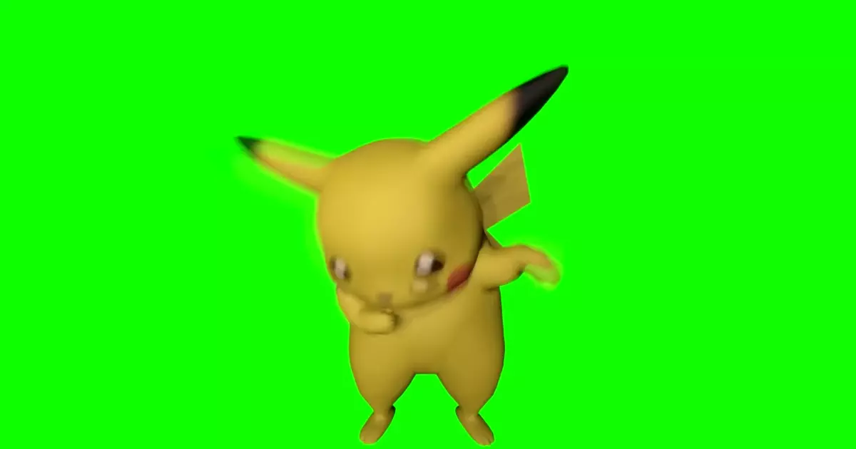 Pikachu Dab Dance Green Screen Meme Download Video
