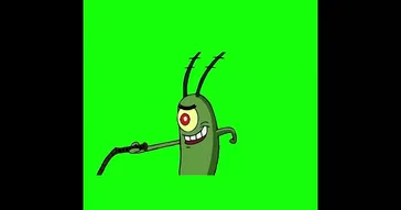 Plankton Saying No Resting Move Faster Green Screen Meme Video