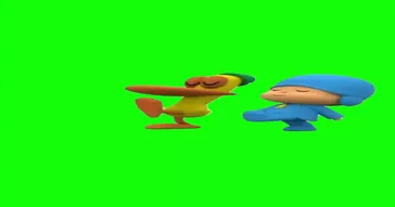 Pocoyo Pato Going For A Walk Green Screen Meme Video