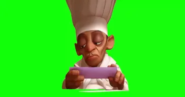 Ratatouille Chef Skinner Reading Letter Scene Green Screen Video