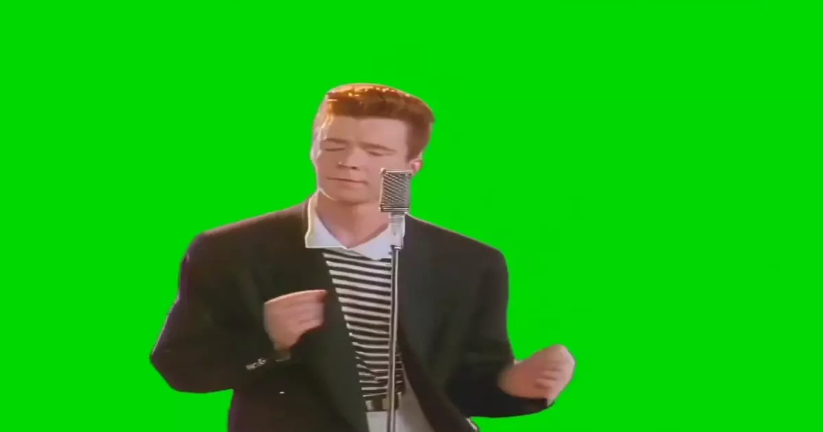 Rick Astley Walking Green Screen Meme Download Video