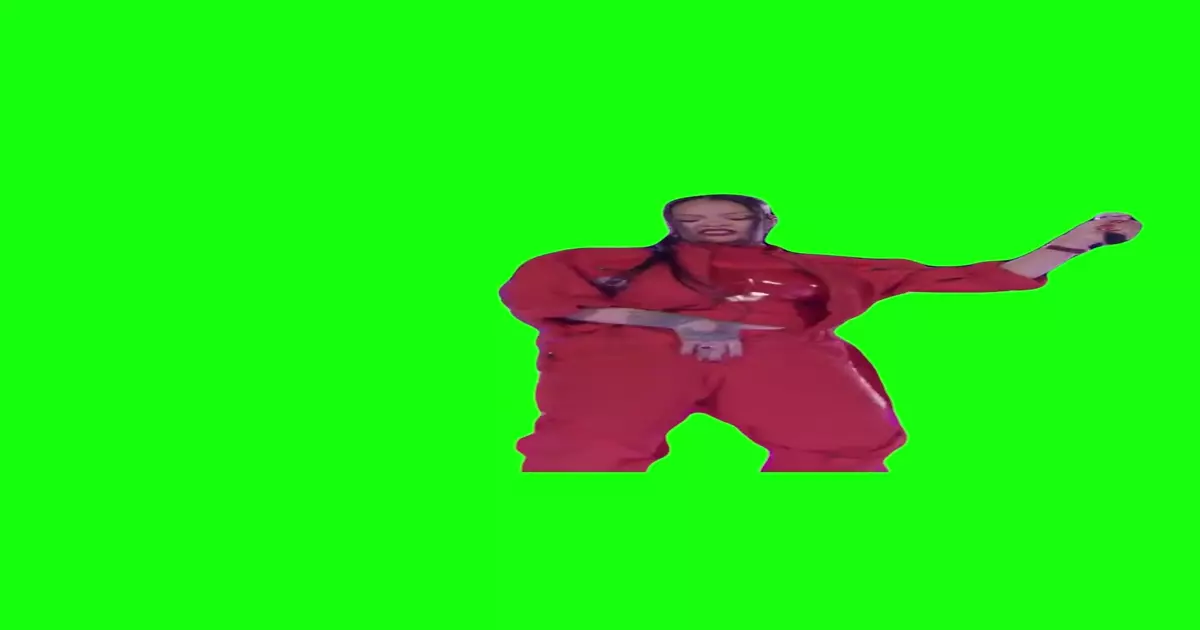 Rihanna Smelling Herself Super Bowl Lvii Halftime Show Green Screen Meme Download Video
