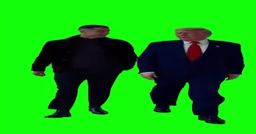 Ronaldo And Trump Walking Green Screen Meme Video