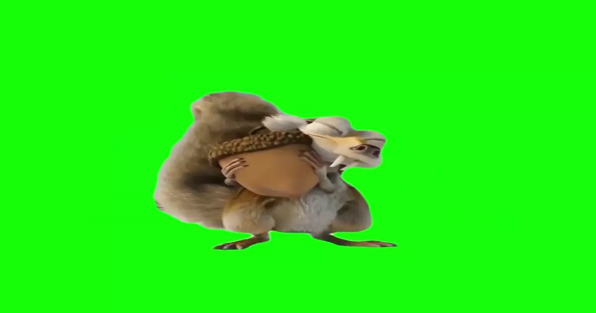 Scrat Finally Gets His Nut Green Screen Meme Download Video