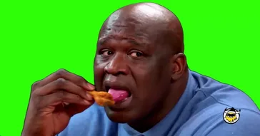 Shaq Eating Wings Green Screen Meme Download | Video & Audio Meme Video