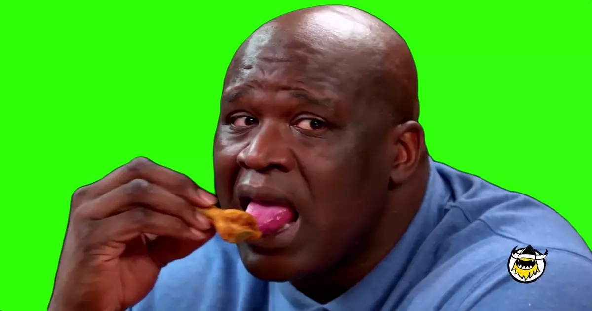 Shaq Hot Ones Surprised Look Green Screen Meme Download Video
