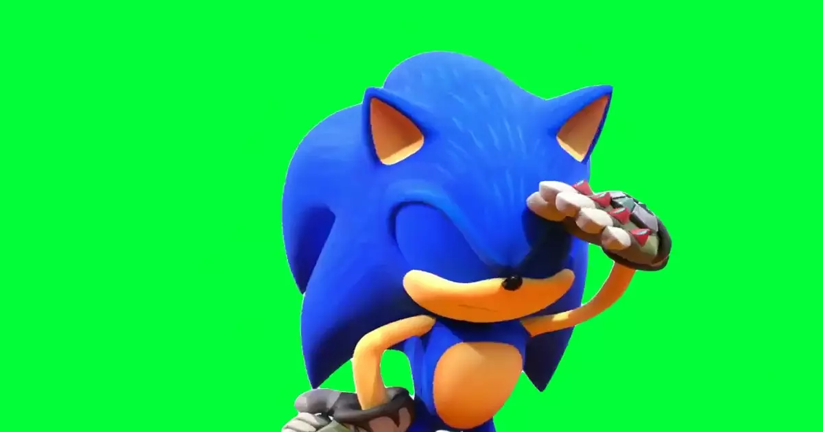 Sonic Prime Looking Around Green Screen Meme Download Video