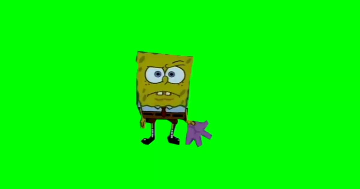 Spongebob I M Not Leaving This Spot Green Screen Meme Download Video
