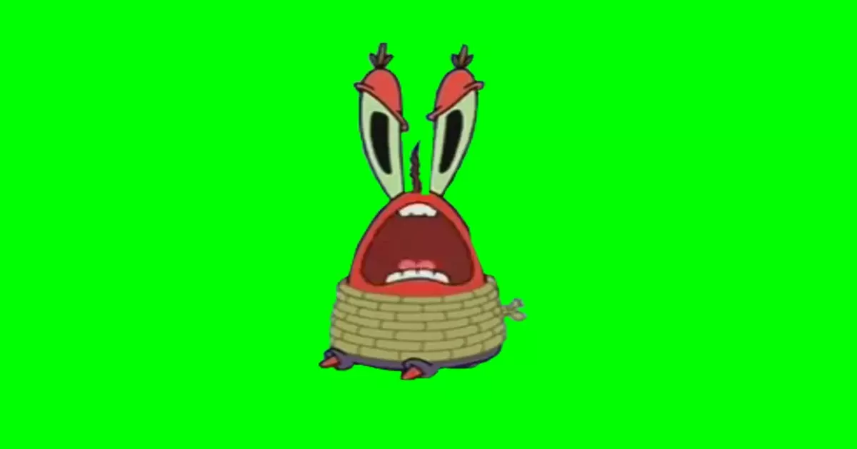 Spongebob Mr Krabs You Think I M A Robot Green Screen Meme Download Video