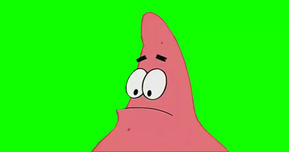 Spongebob Patrick Blinking Green Screen Meme Download Video