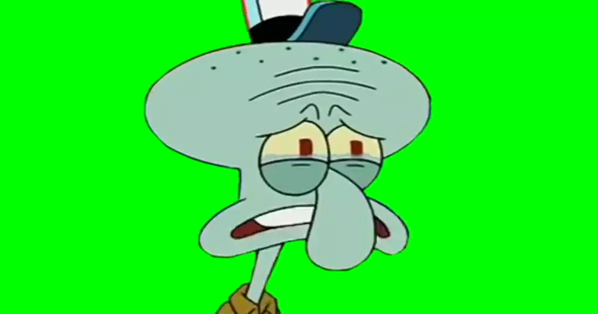 Spongebob Squidward Crying Green Screen Meme Download Video