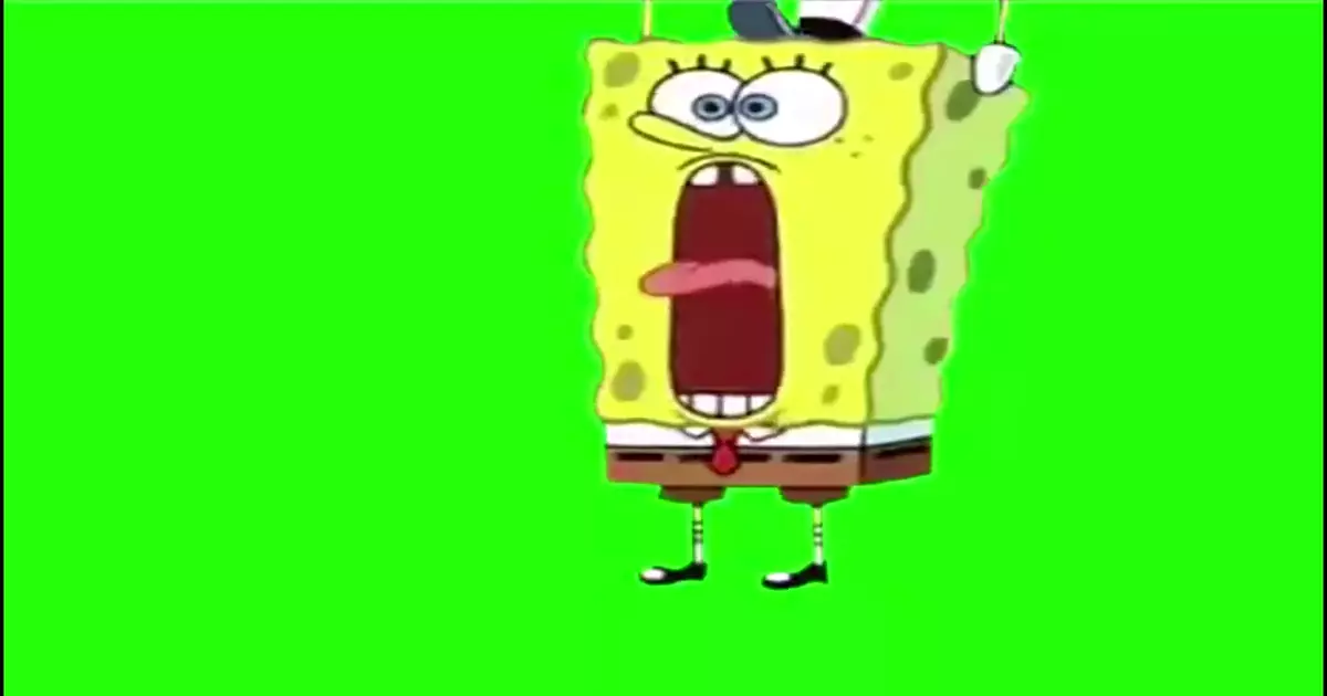 Spongebob Victory Screech Green Screen Meme Download Video