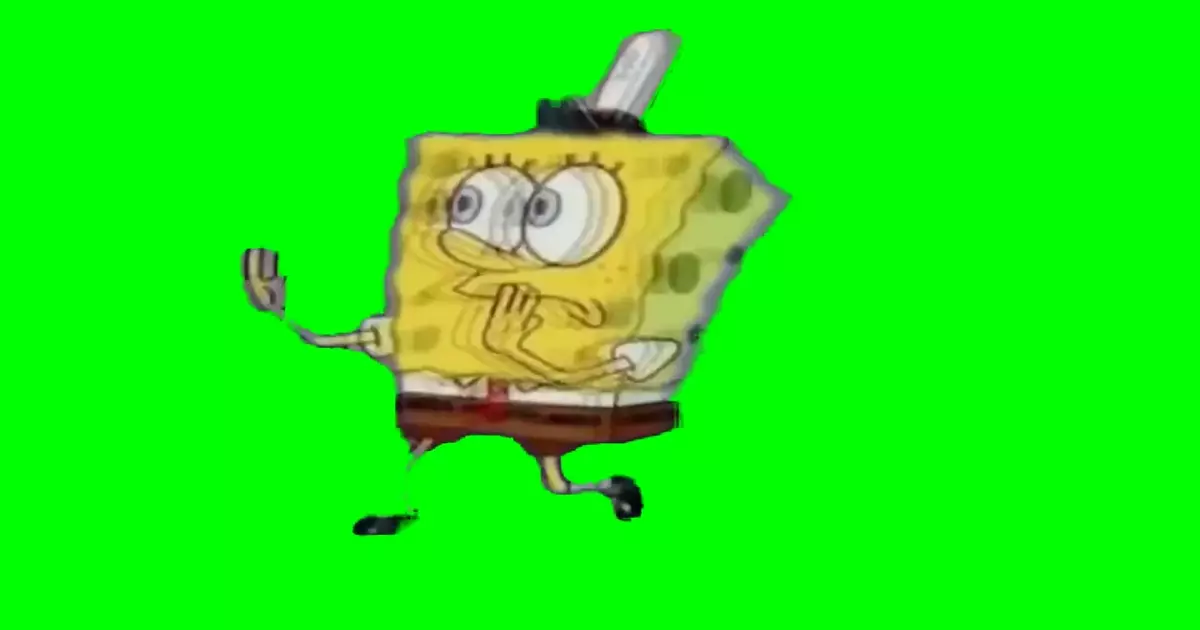 Spongebob Walking Carefully Green Screen Meme Download Video