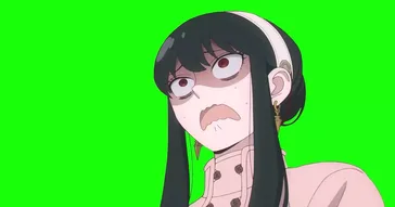 Spy Famiry Panic Yor Forger Green Screen Meme Video