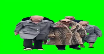 Squad In Fur Coats Green Screen Video