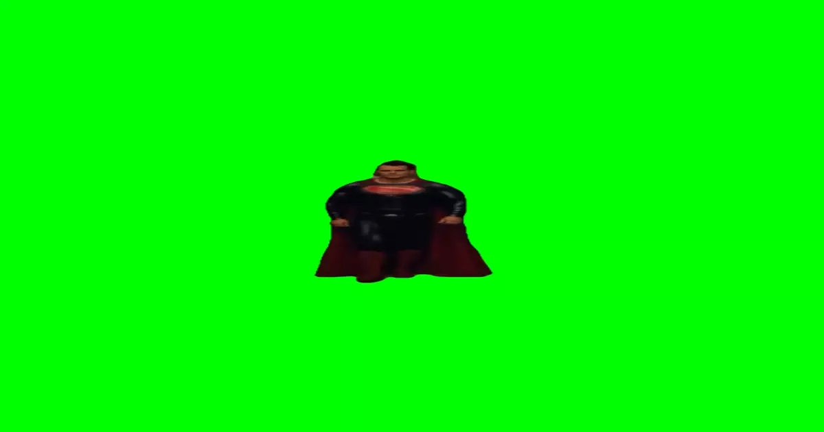Superman Walking In Green Screen Meme Download Video