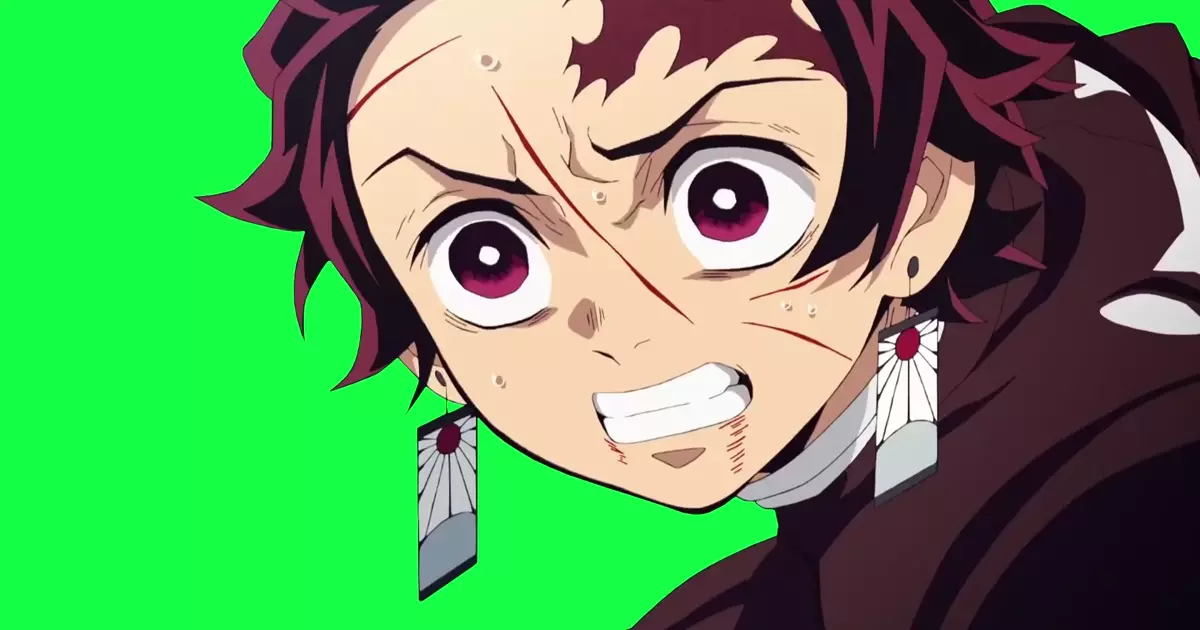 Tanjiro Demon Slayer Anime Green Screen Meme Download Video
