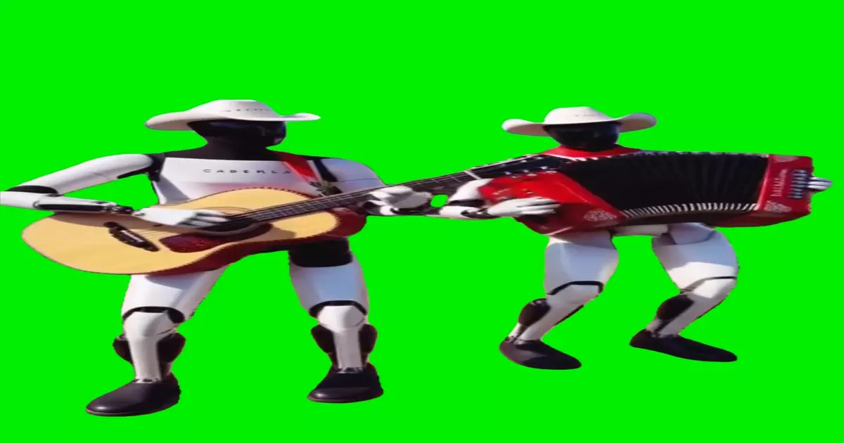 Tesla Robots Playing Green Screen Meme Download Video