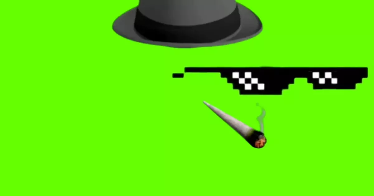 Thug Life Cap And Cigarette Green Screen Meme Download Video