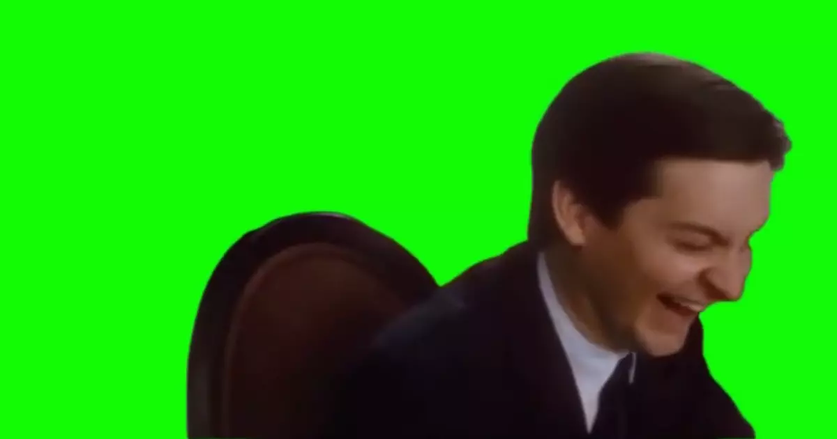 Tobey Maguire Laugh Green Screen Meme Download Video