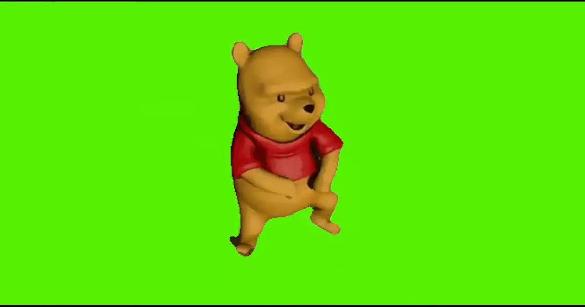 Winnie The Pooh Dancing Green Screen Meme Download Video